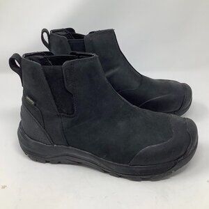 NEW Keen men's Revel IV Waterproof Chelsea boots size 10 43 black leather pullon